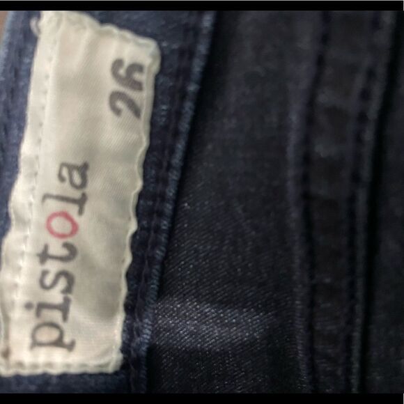 Pistola Audrey Mid Rise Skinny Distressed Jean in Vintage Inspired Dark Wash 26 - Picture 5 of 7